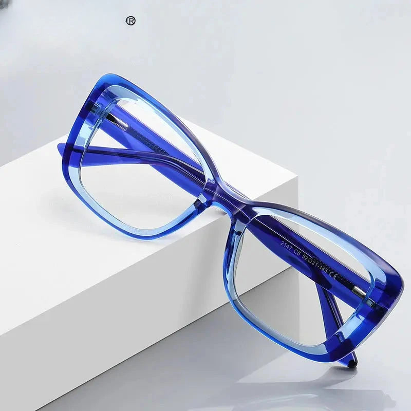 Women's Square Full Rim TR90 Reading Glasses 2147 — view 1 | Rx Spectacle
