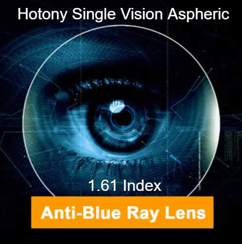 Single Vision Clear Aspheric Anti Blue Light Lenses — view 3 | Rx Spectacle