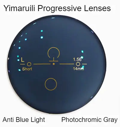 Progressive Photochromic Gray Anti Blue Light Lenses — view 3 | Rx Spectacle