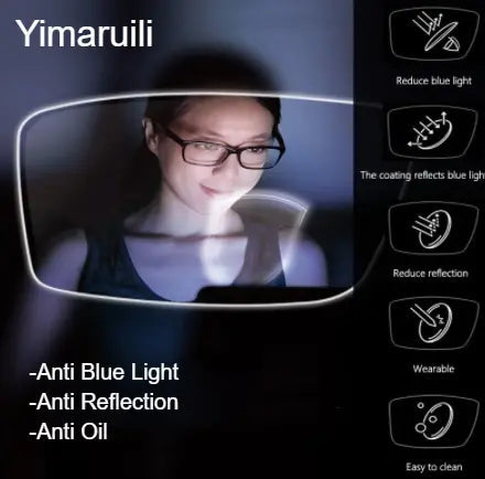 Single Vision Aspheric Anti Blue Light Clear Lenses — view 2 | Rx Spectacle