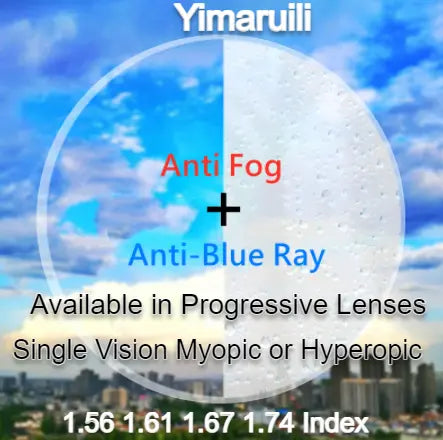 Anti Fog Anti Blue Light Clear Myopic/Hyperopic/Progressive Lenses — view 1 | Rx Spectacle