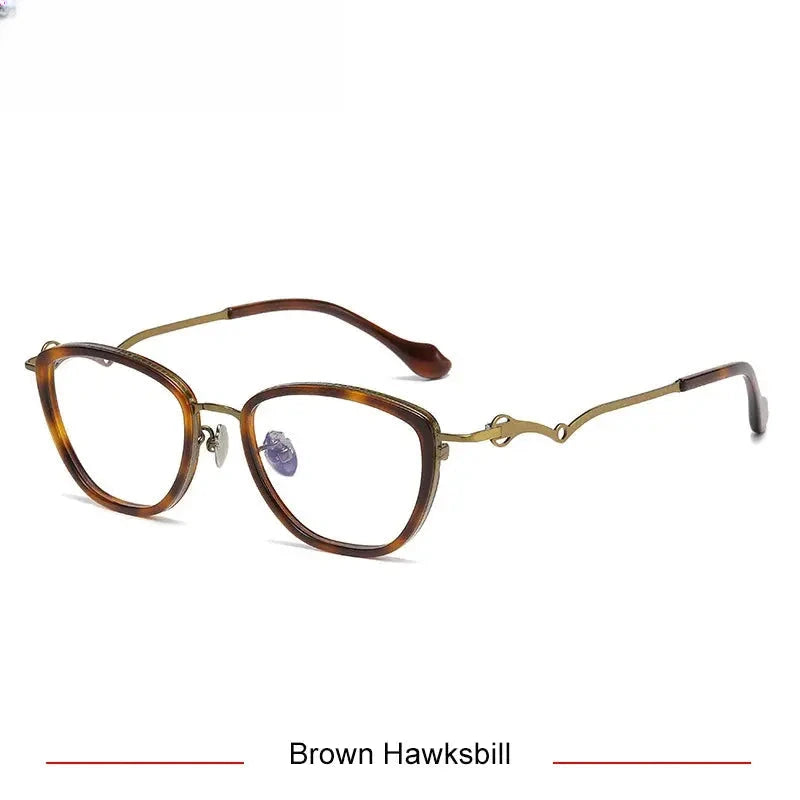 Unisex Polygon Full Rim Titanium Prescription Glasses 46089 — view 6 | Rx Spectacle