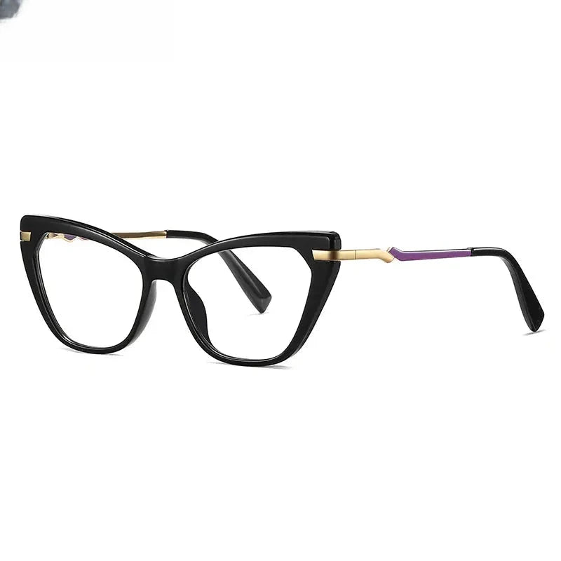 Women's Cat Eye Full Rim Titanium Reading Glasses 2107 — view 7 | Rx Spectacle