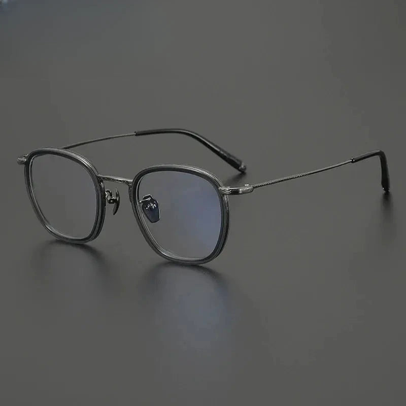 Women's Square Full Rim Titanium Prescription Glasses G1286 — view 3 | Rx Spectacle