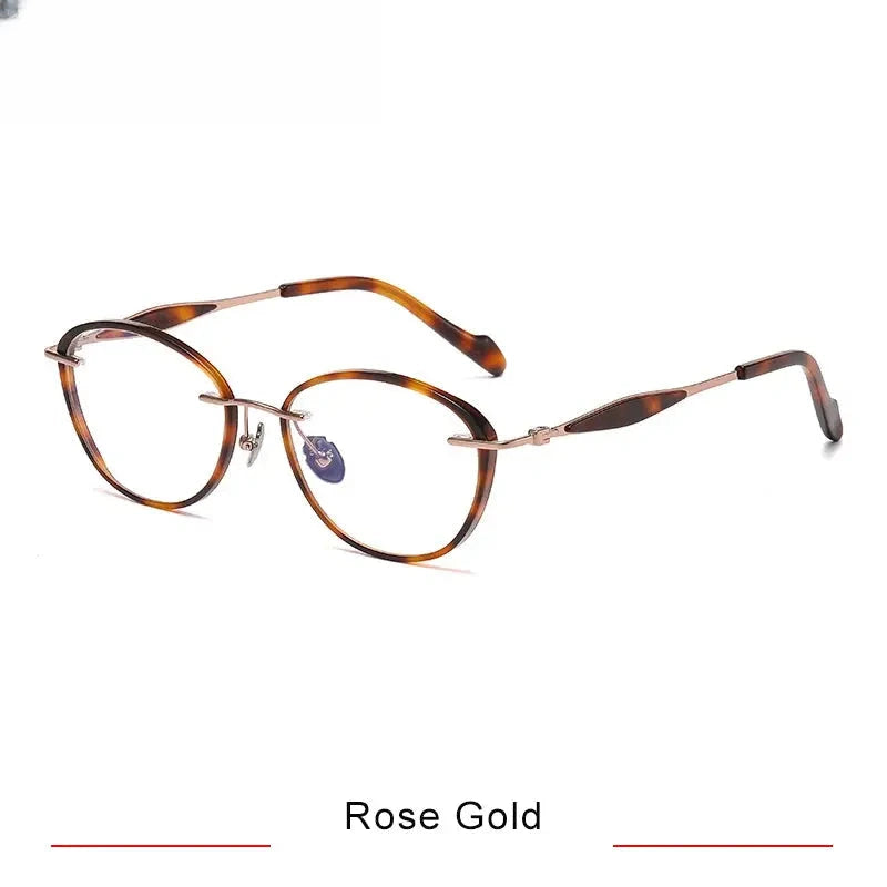 Unisex Oval Full Rim Titanium Prescription Glasses 316076 — view 5 | Rx Spectacle