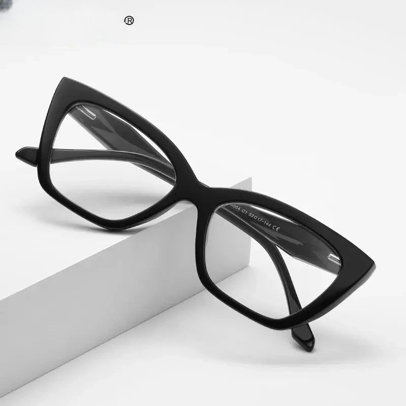Women's Cat Eye Full Rim Titanium Reading Glasses 97004 — view 1 | Rx Spectacle