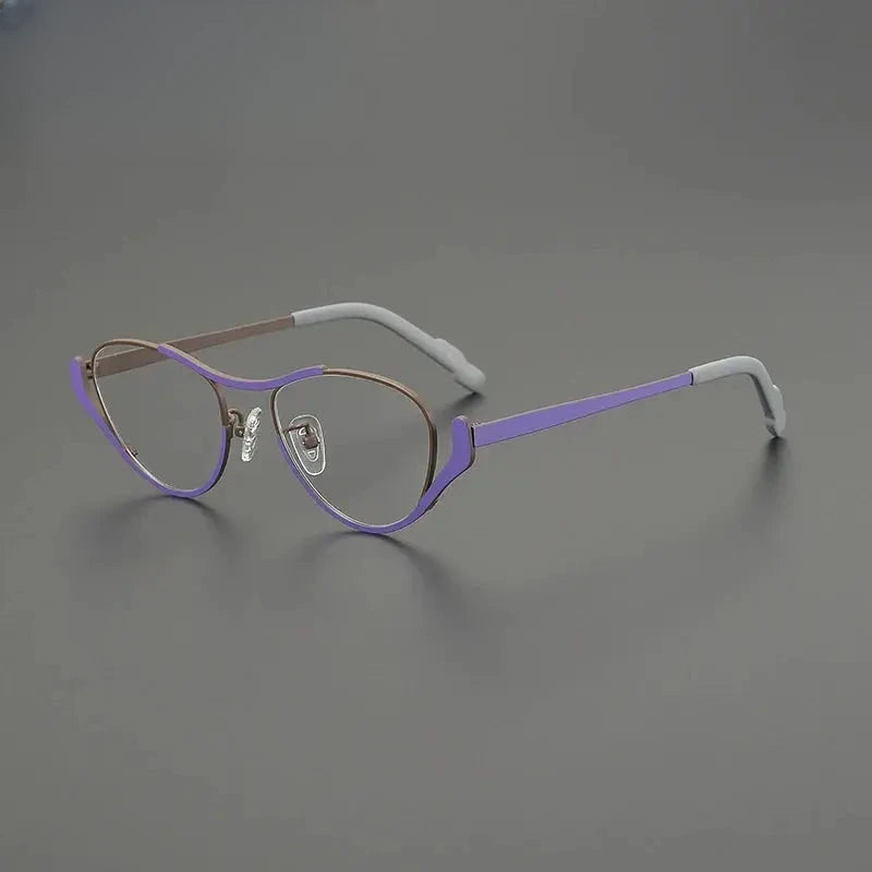 Women's Oval Full Rim Titanium Prescription Glasses G85863 — view 5 | Rx Spectacle
