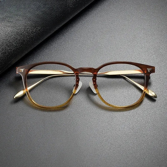 Unisex Round Full Rim Titanium Prescription Glasses 39555 — view 1 | Rx Spectacle