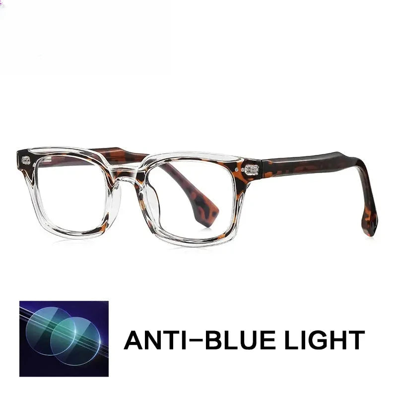 Unisex Square Full Rim Titanium Prescription Glasses 672084 — view 5 | Rx Spectacle