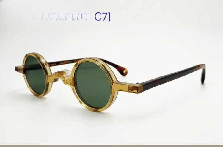 Unisex Round Full Rim Acetate Prescription Glasses 34mm — view 6 | Rx Spectacle