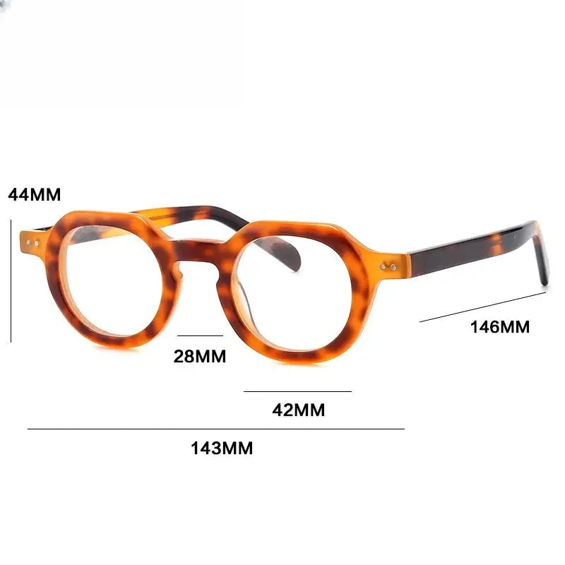 Unisex Round Full Rim Acetate Flat Top Prescription Glasses G56071 — view 2 | Rx Spectacle