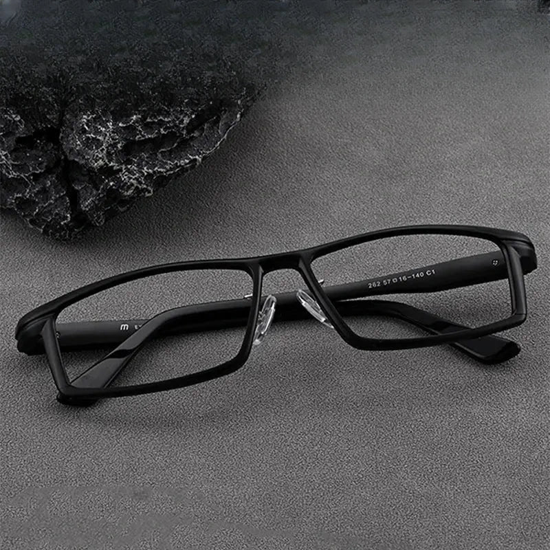 Unisex Rectangular Full Rim Titanium Prescription Glasses 262010 — view 1 | Rx Spectacle