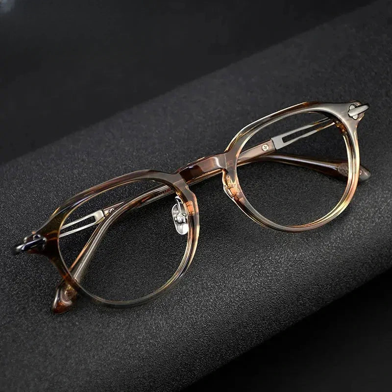 Women's Oval Full Rim Titanium Prescription Glasses 361389 — view 1 | Rx Spectacle