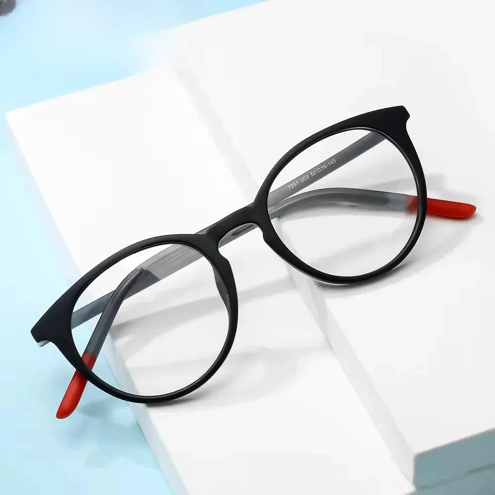 Women's Round Full Rim Titanium Prescription Glasses 927251 — view 1 | Rx Spectacle