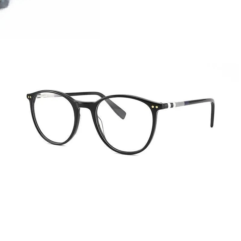 Unisex Round Full Rim Titanium Prescription Glasses 8019 — view 4 | Rx Spectacle