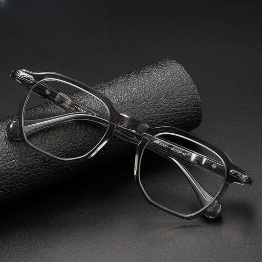 Unisex Square Full Rim Titanium Prescription Glasses 80855 — view 1 | Rx Spectacle