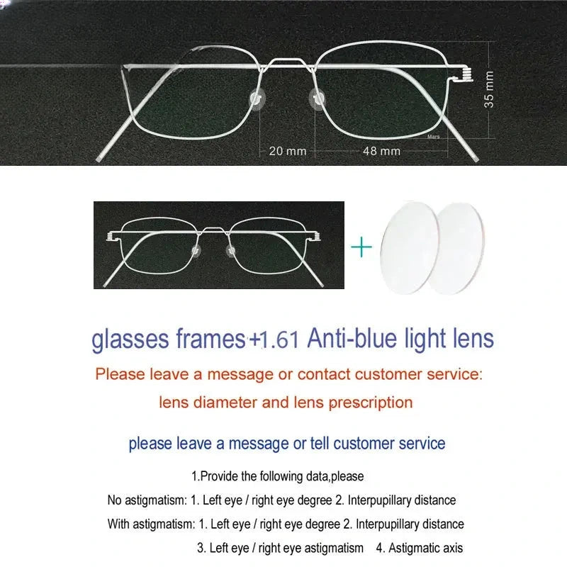 Unisex Oval Full Rim Stainless Steel Screwless Prescription Glasses 61425 — view 5 | Rx Spectacle