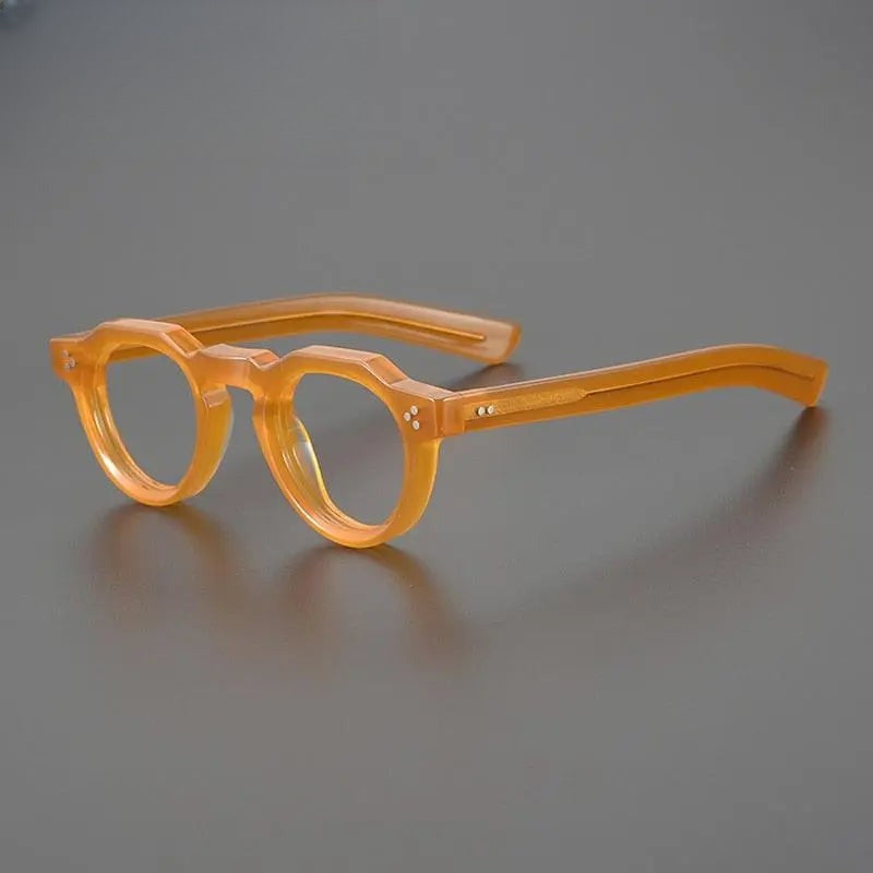Unisex Round Full Rim Acetate Flat Top Prescription Glasses Gxyj1054 — view 2 | Rx Spectacle
