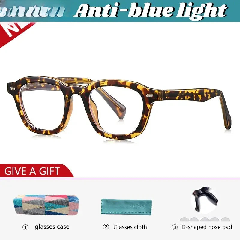 Unisex Square Full Rim Titanium Reading Glasses 97015 — view 5 | Rx Spectacle