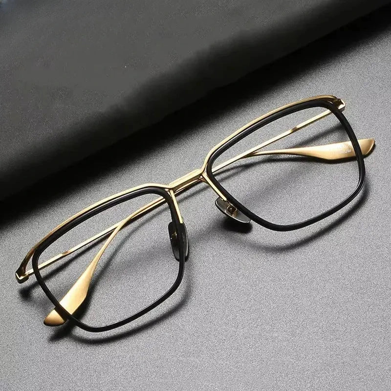 Men's Square Full Rim Titanium Prescription Glasses 412106 — view 1 | Rx Spectacle