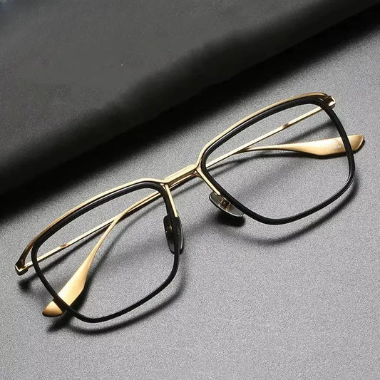 Men's Square Full Rim Titanium Prescription Glasses 412106 — view 1 | Rx Spectacle