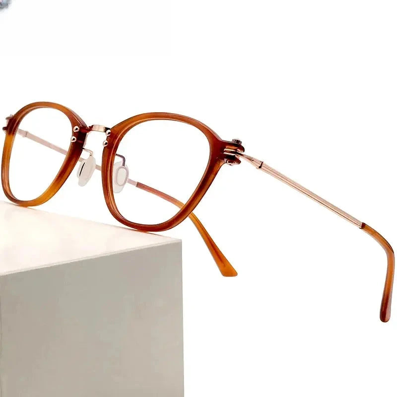 Men's Oval Full Rim Titanium Prescription Glasses 35881 — view 1 | Rx Spectacle