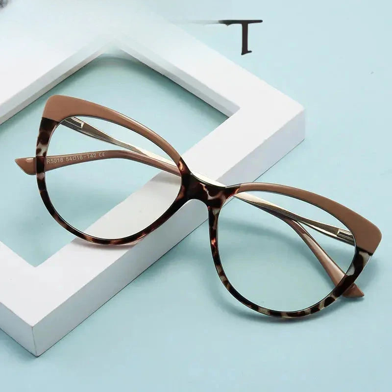 Women's Cat Eye Full Rim TR90 Prescription Glasses 55018 — view 1 | Rx Spectacle