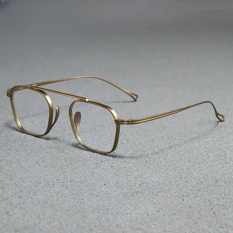 Unisex Square Full Rim Titanium Prescription Glasses 889501 — view 5 | Rx Spectacle