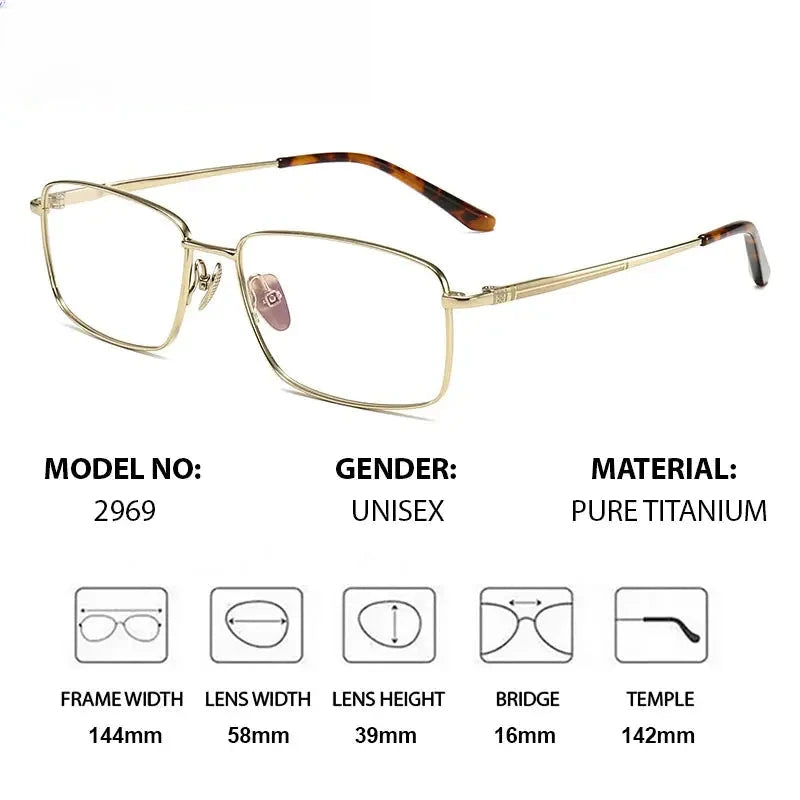 Men's Polygon Full Rim Titanium Prescription Glasses 962969 — view 2 | Rx Spectacle