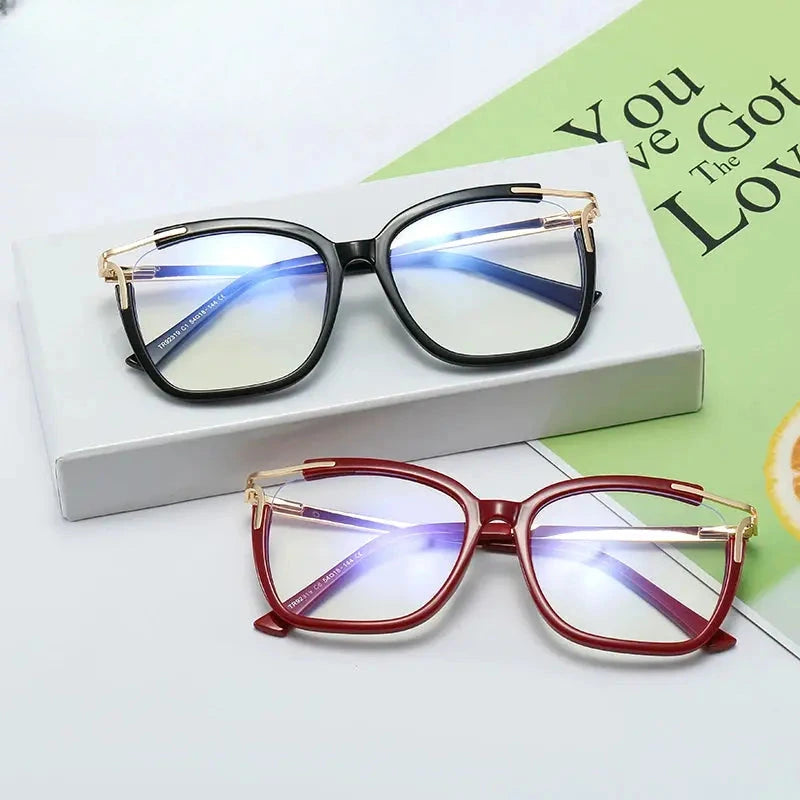Women's Cat Eye Full Rim TR90 Prescription Glasses 892319 — view 1 | Rx Spectacle