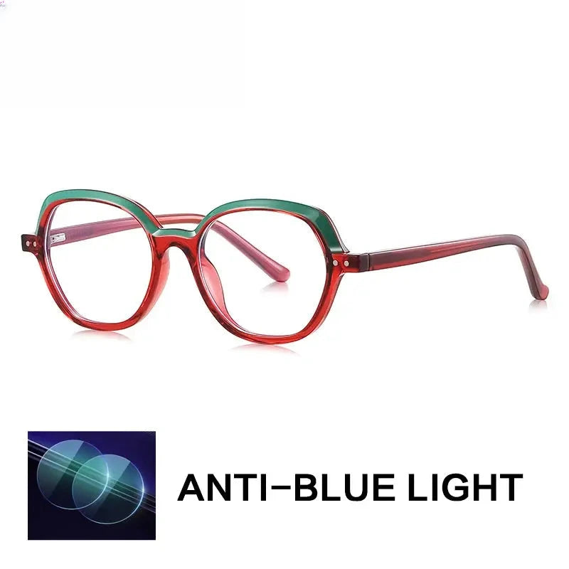 Women's Oval Full Rim Titanium Reading Glasses Gxyj9051 — view 4 | Rx Spectacle