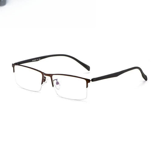 Men's Semi-Rimless Alloy Prescription Glasses 89032 — view 1 | Rx Spectacle