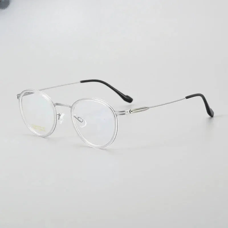 Women's Oval Full Rim Titanium Prescription Glasses 884004 — view 6 | Rx Spectacle