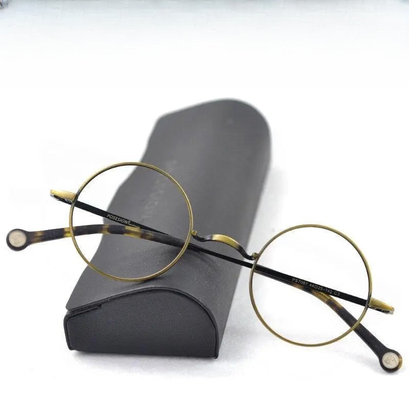 Unisex Round Full Rim Alloy Prescription Glasses Ps7087 — view 1 | Rx Spectacle