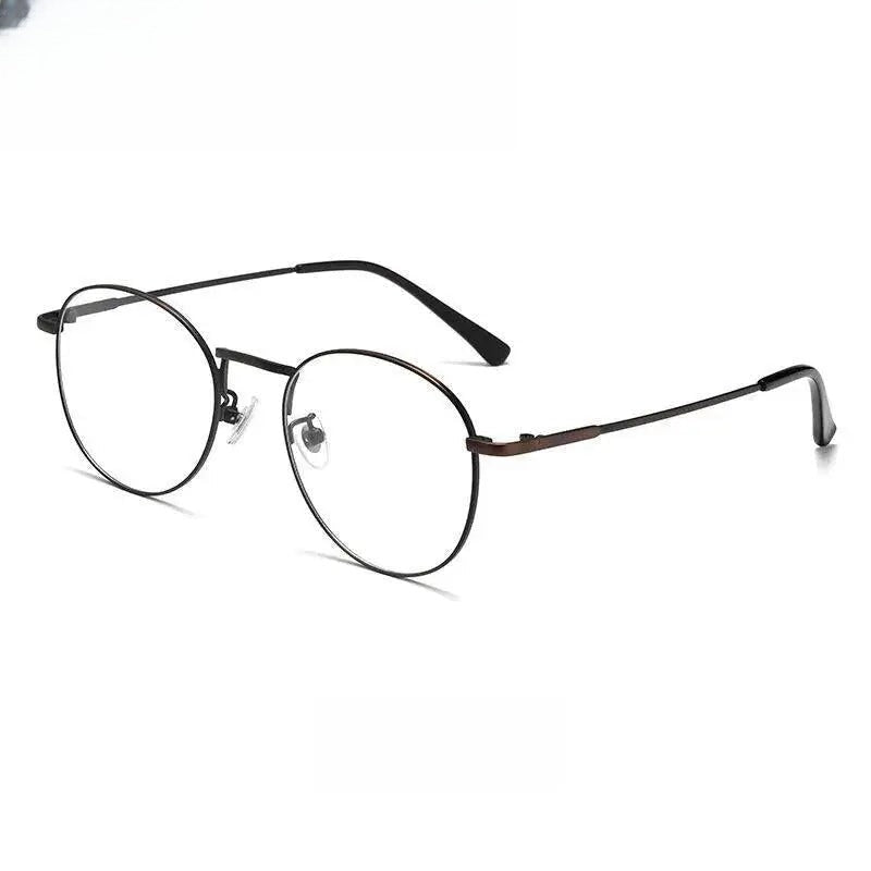Men's Round Full Rim Titanium Prescription Glasses 9254 — view 1 | Rx Spectacle
