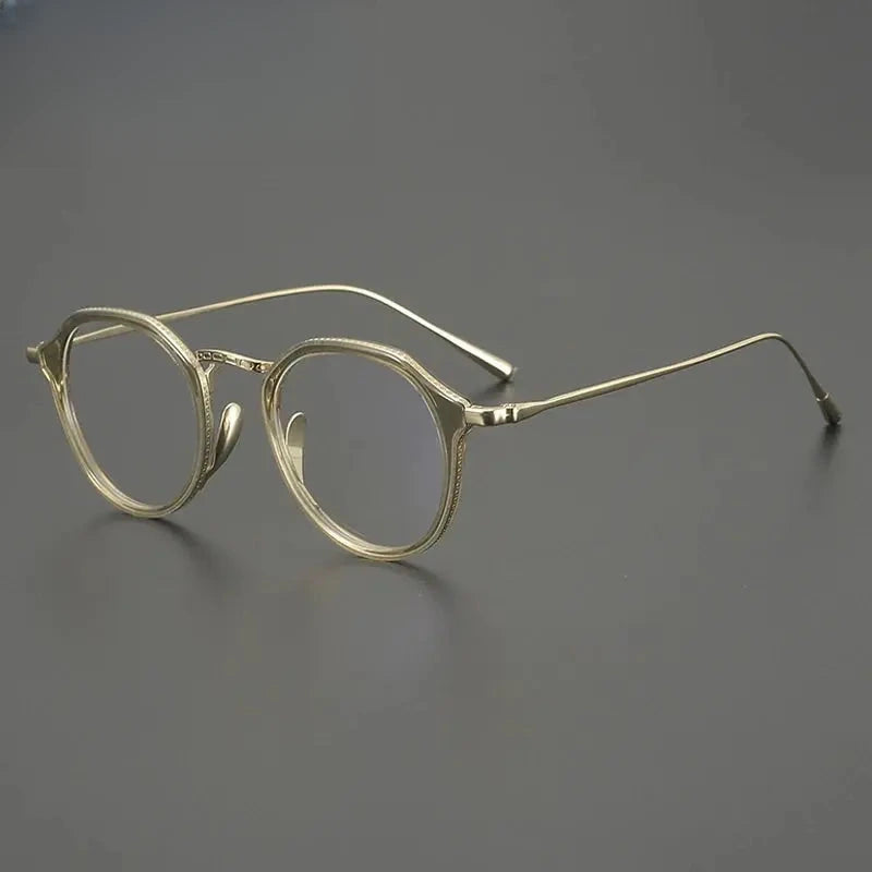Women's Oval Full Rim Titanium Prescription Glasses G1113 — view 3 | Rx Spectacle