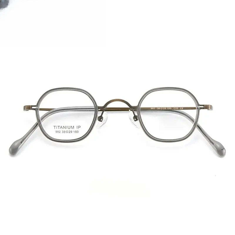 Women's Oval Full Rim Titanium Prescription Glasses 396922 — view 4 | Rx Spectacle