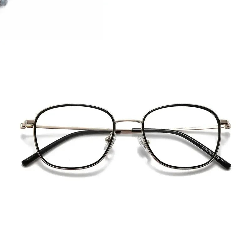 Women's Square Full Rim Titanium Prescription Glasses 641065 — view 12 | Rx Spectacle