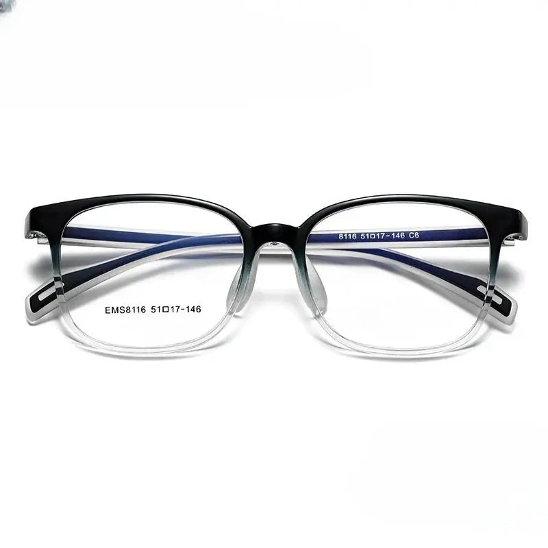 Unisex Square Full Rim Titanium Prescription Glasses 938116 — view 1 | Rx Spectacle