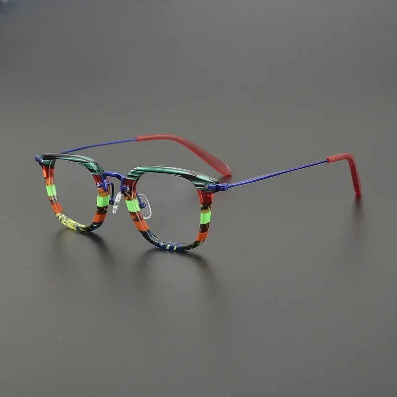 Unisex Square Full Rim Titanium Prescription Glasses Gxyj1505 — view 2 | Rx Spectacle