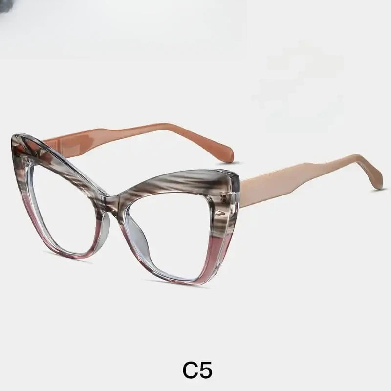 Women's Cat Eye Full Rim Titanium Prescription Glasses 87289 — view 8 | Rx Spectacle