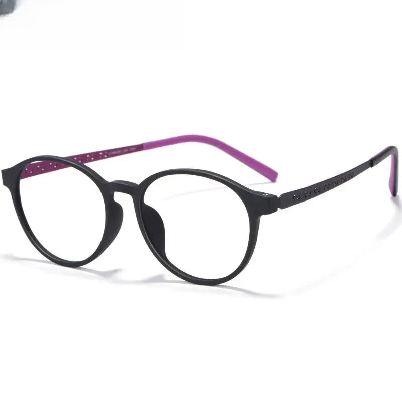 Women's Round Full Rim Titanium Prescription Glasses 88684 — view 4 | Rx Spectacle