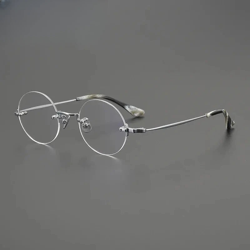 Unisex Polygon Rimless Titanium Prescription Glasses G41486 — view 1 | Rx Spectacle