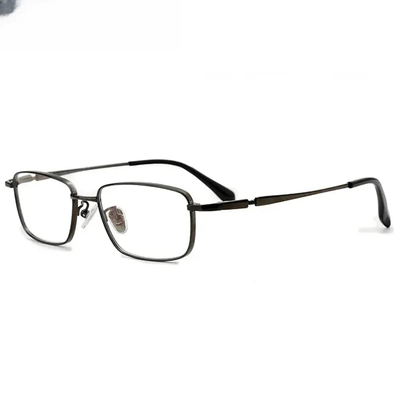 Women's Square Full Rim Titanium Prescription Glasses 85927 — view 4 | Rx Spectacle