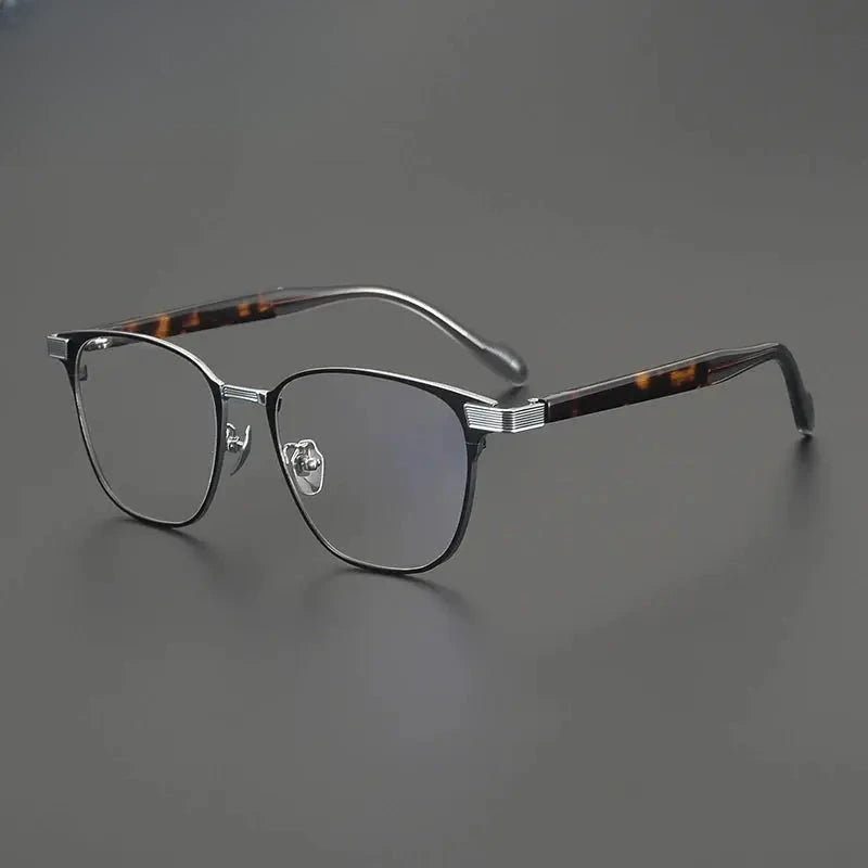 Men's Square Full Rim Titanium Oversized Prescription Glasses 190075 — view 5 | Rx Spectacle