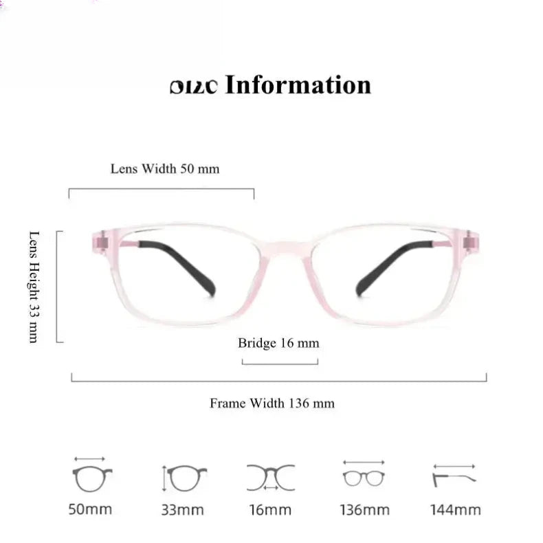 Women's Square Full Rim Titanium Prescription Glasses 99100 — view 2 | Rx Spectacle