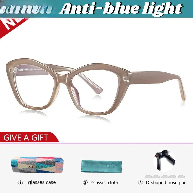 Women's Square Full Rim Titanium Reading Glasses 97048 — view 8 | Rx Spectacle