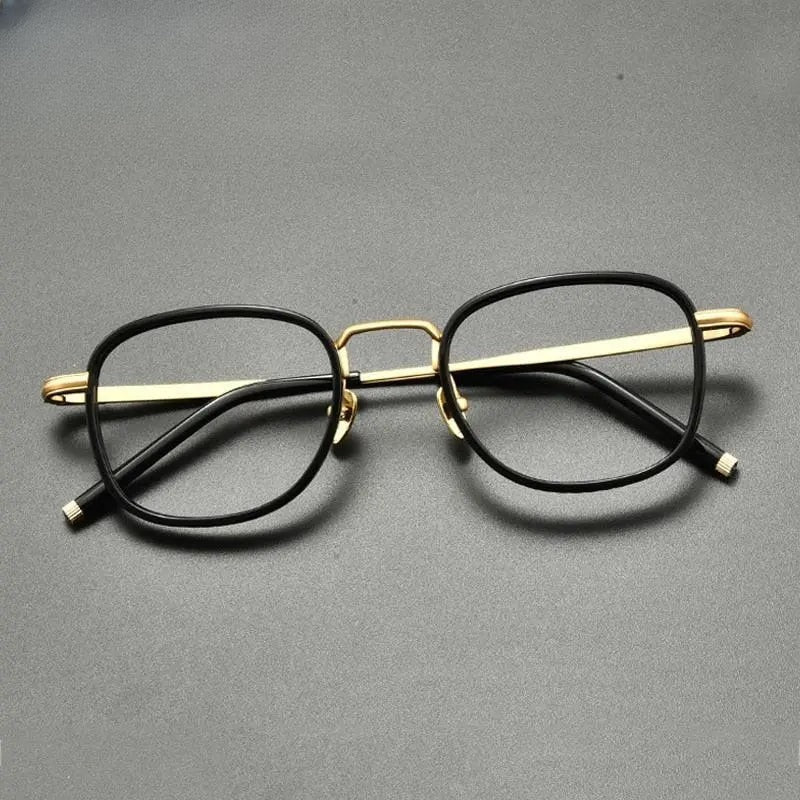 Unisex Square Full Rim Titanium Prescription Glasses Gxyj848 — view 6 | Rx Spectacle