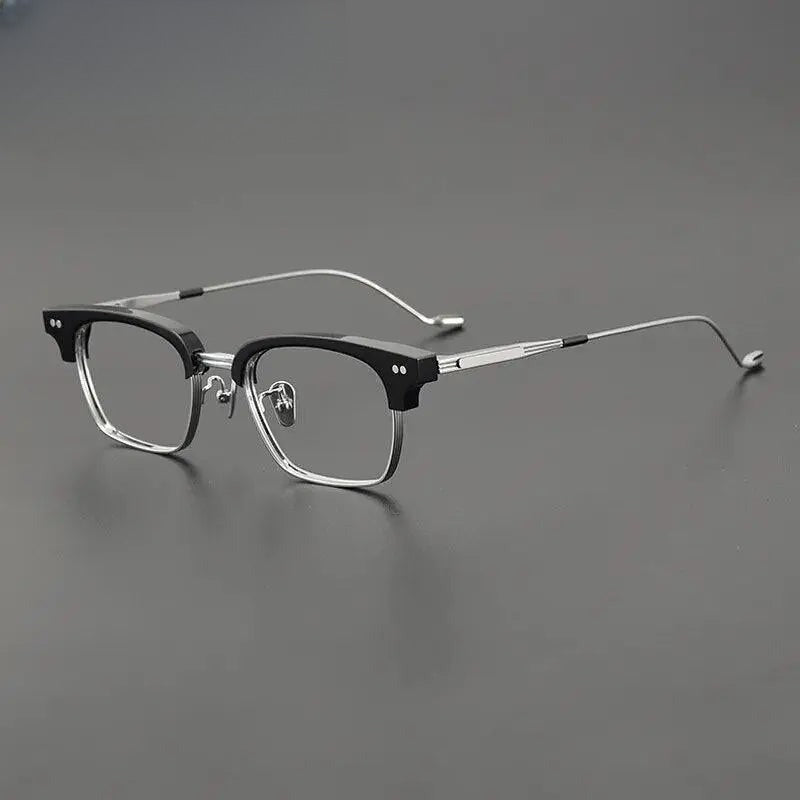 Unisex Square Full Rim Titanium Prescription Glasses Gxyj1129 — view 1 | Rx Spectacle