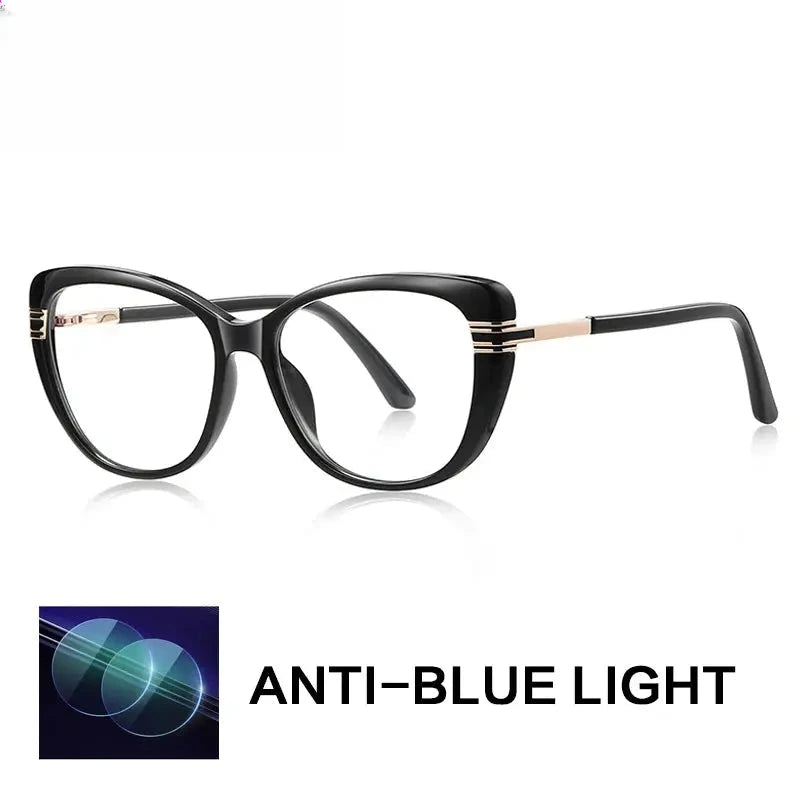 Women's Butterfly Full Rim Titanium Reading Glasses G2274 — view 7 | Rx Spectacle